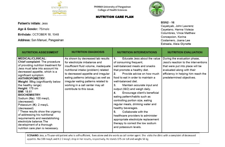 NURSING CARE PLAN FOR NUTRITION PDF visual data 3