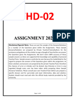 FHD-02 Senrig Solved Assignment 2022-23-1