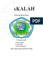 Makalah Pemrograman Dasar