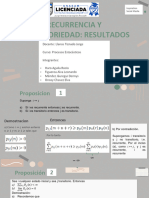 Recurrencia y Transitoriedad. Resultados