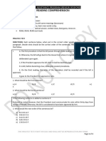 III. Practice Test For Reading Comprehension