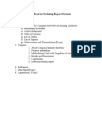 Industrial Training Report Format