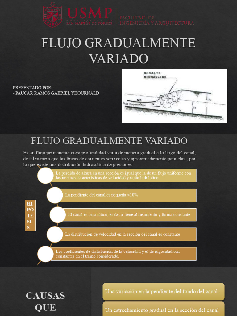 Flujo Gradualmente Variado: Conceptos y Clasificación | PDF | Física ...