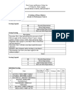 Evolution of Dance Rubrics