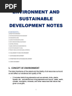 Environment and Sustainable Development Notes