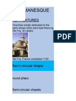 Romanesque Gothic Comparison Chart