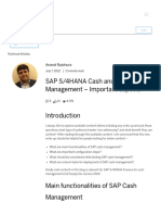SAP S - 4HANA Cash and Liquidity Management - Important Aspects