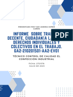 Informe Sobre Trabajo Decente, Ciudadanía Laboral, Derechos Individuales y Colectivos en El Trabajo GA2 - 210201501-AA2-EV01