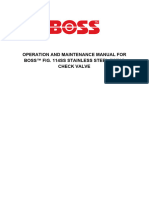 BOSS 114SS Stainless Steel Swing Check Valve - Installation & Operation Manual