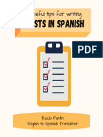 How To Write Lists in Spanish