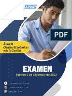 Examen ÁREA D - Admisión 2024 - I