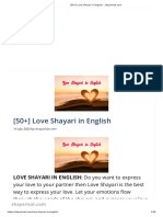 Love Shayari in English