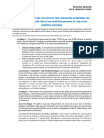 Reperes Sur La Mise en Oeuvre Des Mesures Salariales Du Segur de La Sante Dans Les Etablissements Et Services Medico-Sociaux