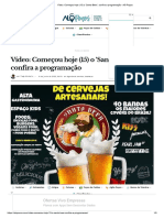 Vídeo - Começou Hoje (15) o Santo Beer' Confira A Programação - Alô Poços