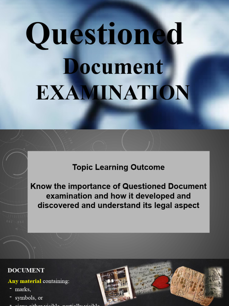 Forensic Questioned Document Examination | PDF | Pen | Writing