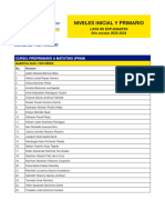 Distribución de Cursos - Preprimario