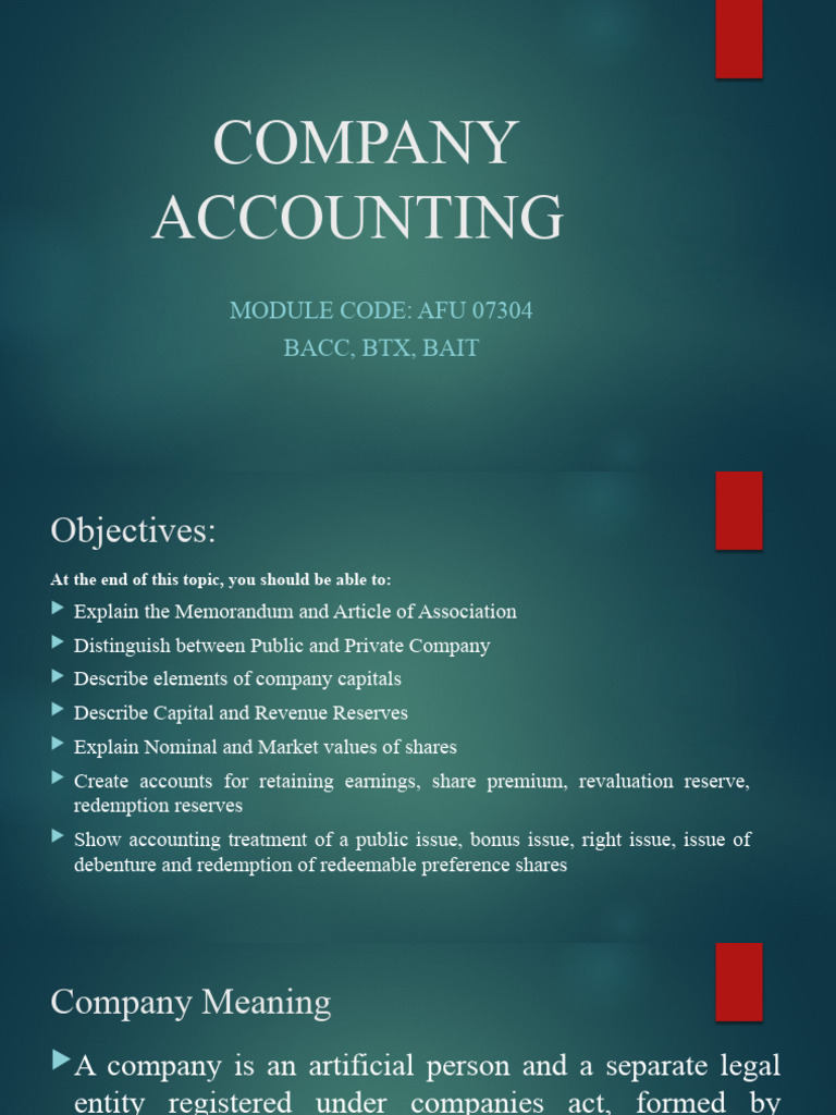 Company Accounts-Updated-1 | PDF | Stocks | Financial Capital