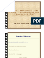 Analytical Procedure, Audit Evidence and Audit Techniques