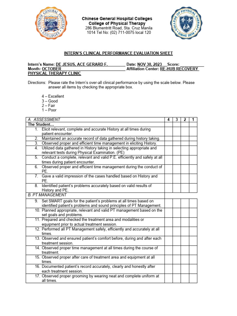 Oct-nov-Interns Clinical Performance Attitude Conduct Evaluation-De ...