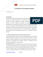 Derecho Animal en La Legislación de La República Argentina