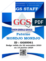 Ggs Staff: Paterne Mondjo Mondjo