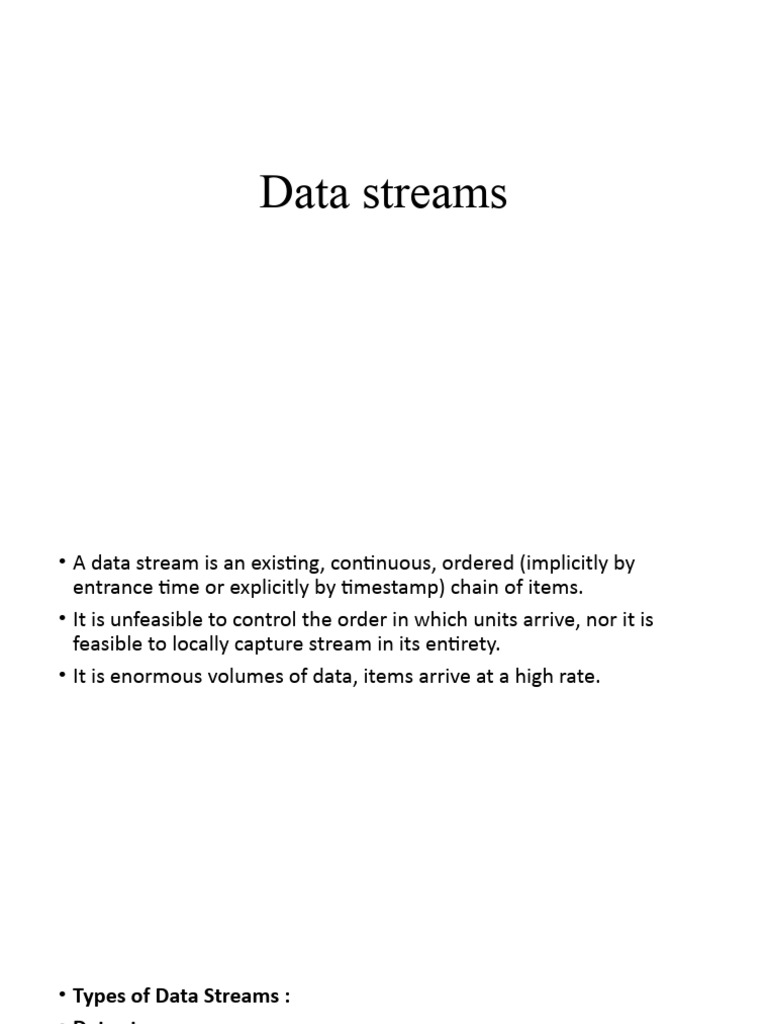 Understanding Data Streams in Big Data | PDF | Big Data | Data
