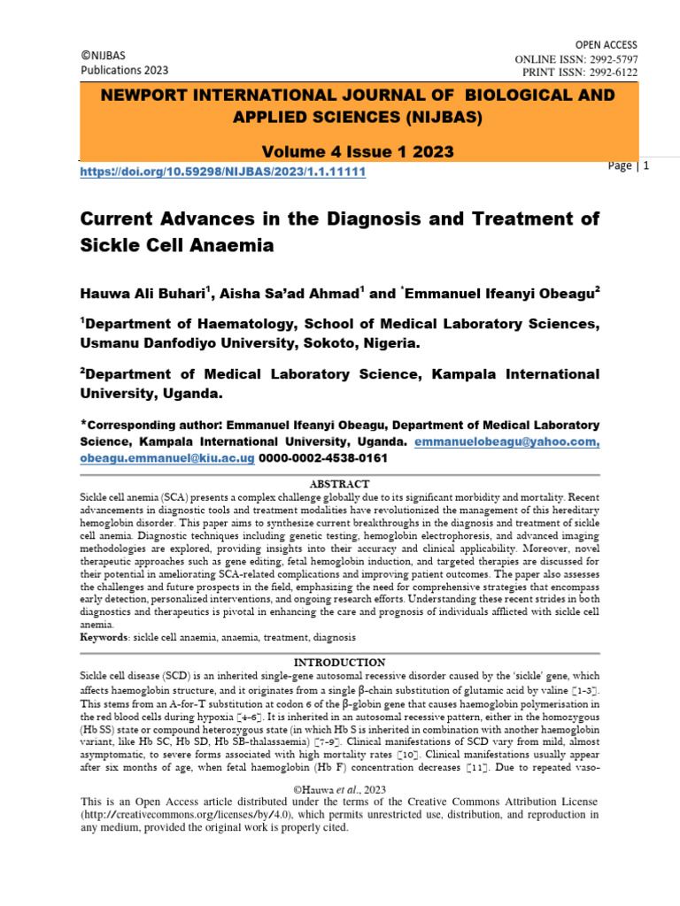 New Dawn for Haemophilia and Sickle Cell Patients