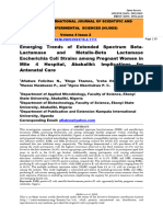 Emerging Trends of Extended Spectrum Beta - Lactamase and Metallo-Beta Lactamase Escherichia Coli Strains Among Pregnant Women in Mile 4 Hospital, Abakaliki Implications For Antenata