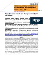 Men's Essential Roles in The Management of Sickle Cell Anemia