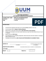 BPME 3073 - Take Home Assignment Cover Page Instructions