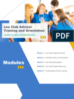 Leo Club Advisor Training
