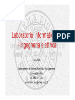 Lezione N - 6 Laboratorio Informatico Per Ingegneria Elettrica