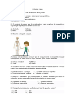 Avaliação Ciências 6ºano C