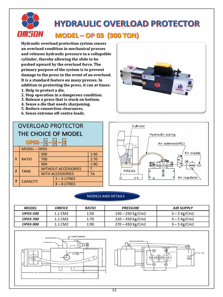 Hydraulic Overload Protection System | PDF | Gases | Equipment