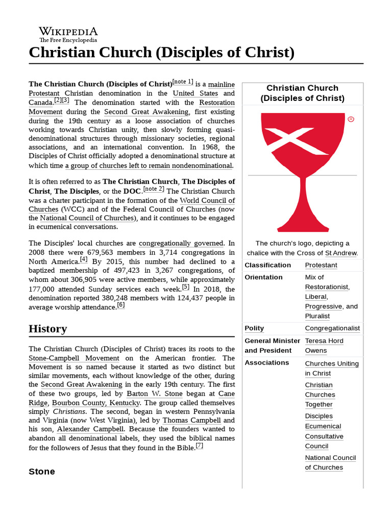 Christian Church Disciples Of Christ Pdf Christian Church