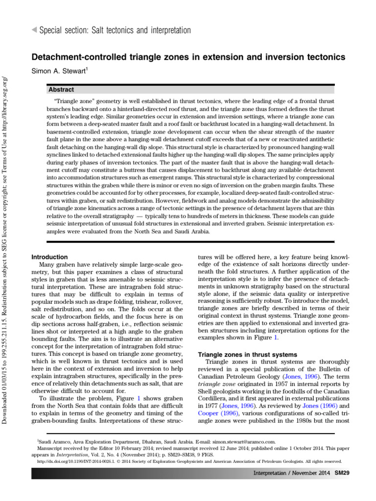 DetachmentControlled Triangle Zones in Extension and Inversion