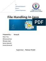 File Handling in Java