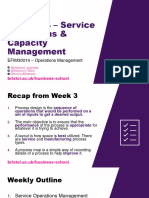 Operations Management Week 4 - Service Operations and Capacity Management