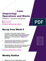Operations Management Week 7 - Lean Operations and Waste - Students