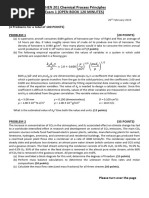 CHEN 201 Exam 1 Spring 2019 Questions