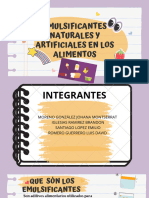 Emulsionantes Naturales y Artificiales