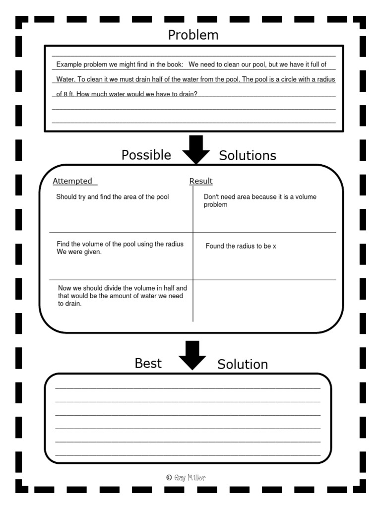 Problem and Solution Graphic Organizer | PDF | Area | Geometry
