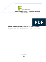 Modelo de Relatório de Estágio - IFPB MONTEIRO - 2015
