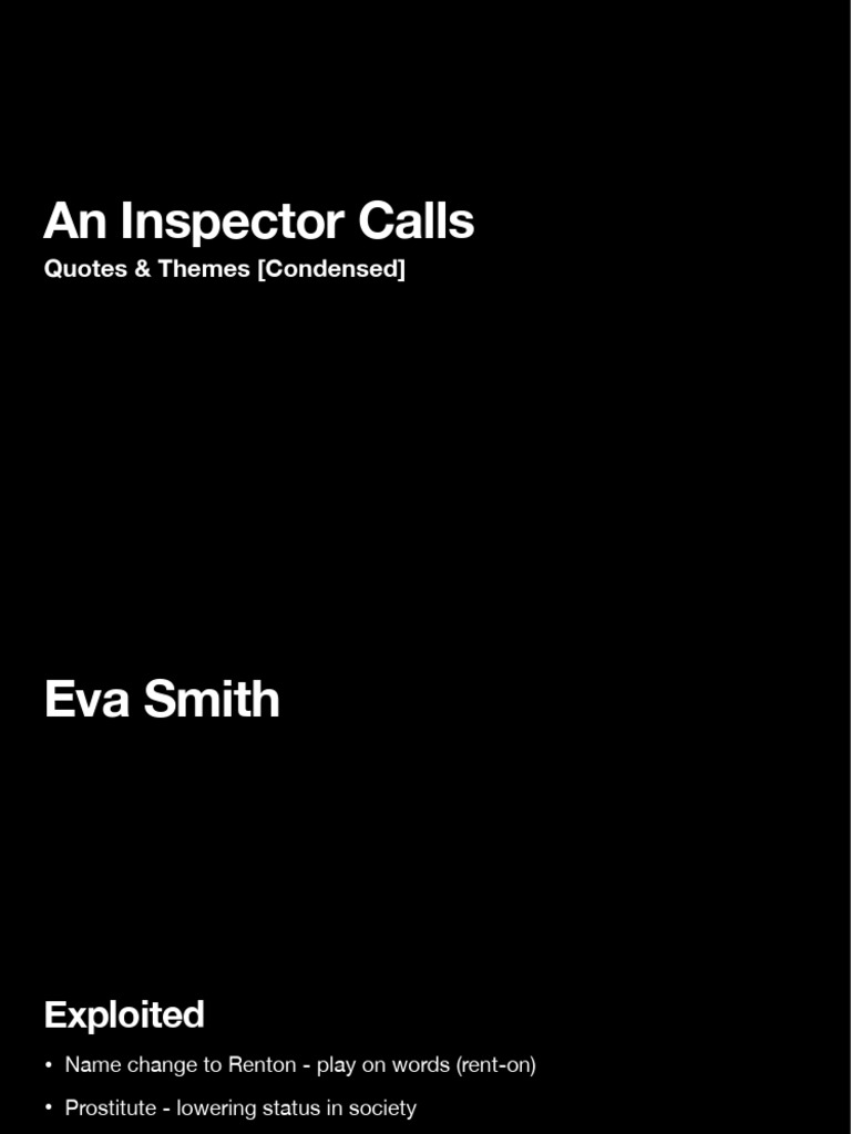 An Inspector Calls Themes & Quotes (Condensed) PDF