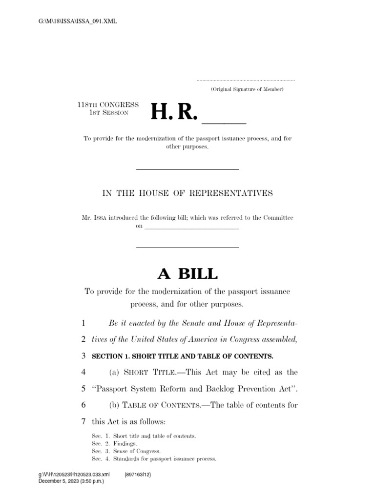 Passport Issuance Reform and Backlog Elimination Act PDF