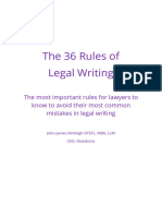 The 36 Rules of Legal Writing