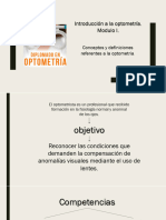 Conceptos y Definiciones Referentes A La Optometria.