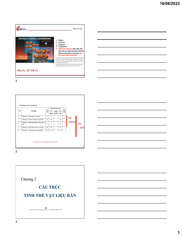 Chương -2 - Cấu Trúc Tinh Thể Rắn | PDF