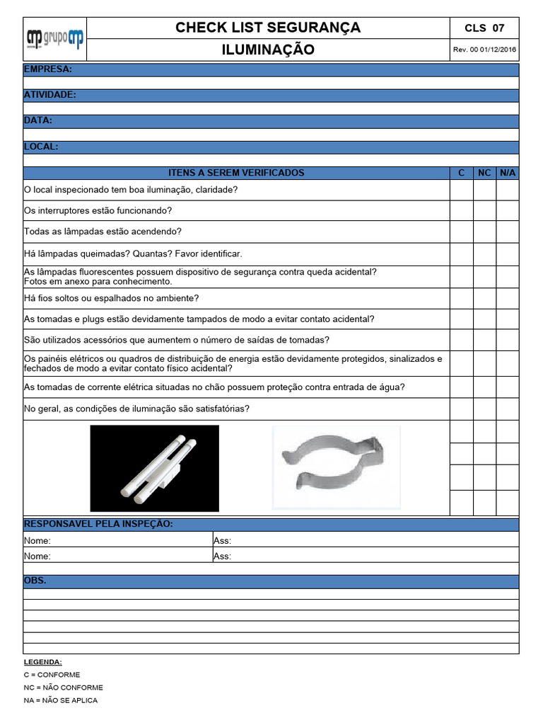 Check List de Segurança em Iluminação | PDF