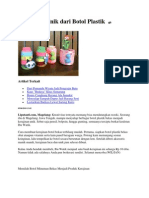 Download Kerajinan Unik Dari Botol Plastik by candrasari SN69033261 doc pdf